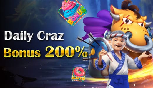 daily crazy bonus 200 %